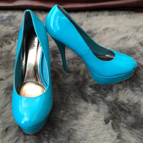 Charlotte Russe Teal Pumps size 8 - Picture 4 of 4